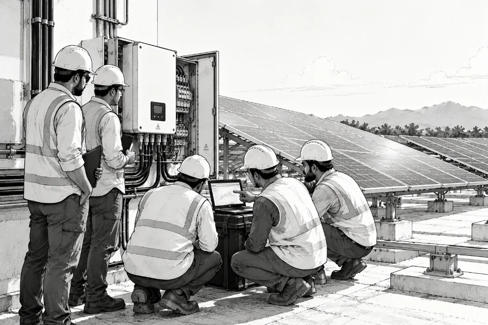 Team or commissioning photograph